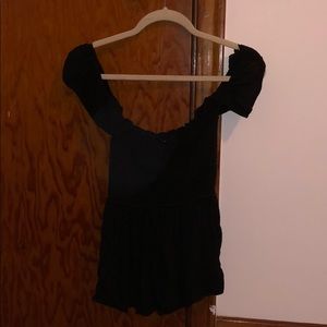 Black off the shoulder hollister shirt